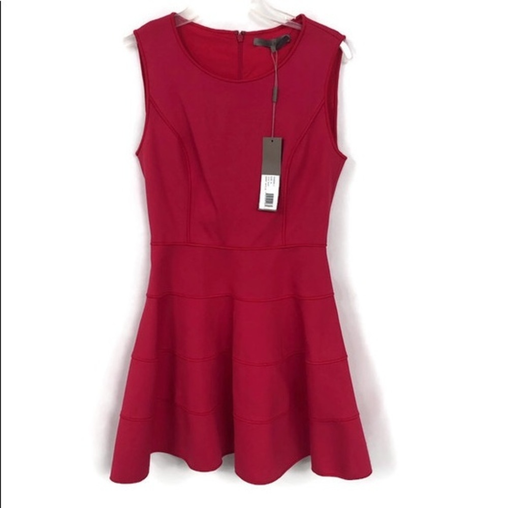 HALSTON HERITAGE RUBY FIT‎ & FLARE DRESS S